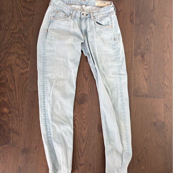Rag & Bone Light Blue Women's Denim Cropped Jeans - Picture 3 of 3